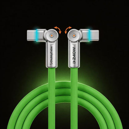 🔥🔥 240W Dual 180° Rotating Fast Charging Cable With LED Light