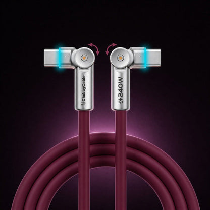 🔥🔥 240W Dual 180° Rotating Fast Charging Cable With LED Light