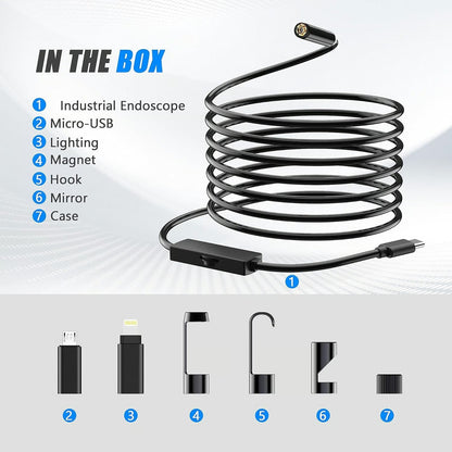 🔥LAST DAY SALE 50% OFF-🔎 Plug-and-Play Endoscope Camera - Compatible with Android & iPhone & ipad for Direct Connection