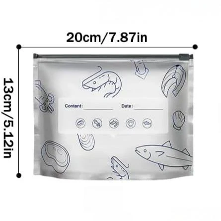 🛡️🥬 Reusable thickened upright aluminum foil sealing storage bags with labelschu'fang
