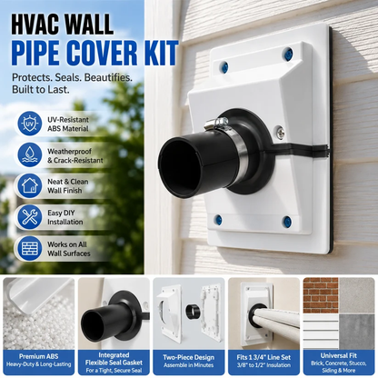 HVAC Wall Penetration & Line-Set Cover Kit – Retrofit Finish Solution✨