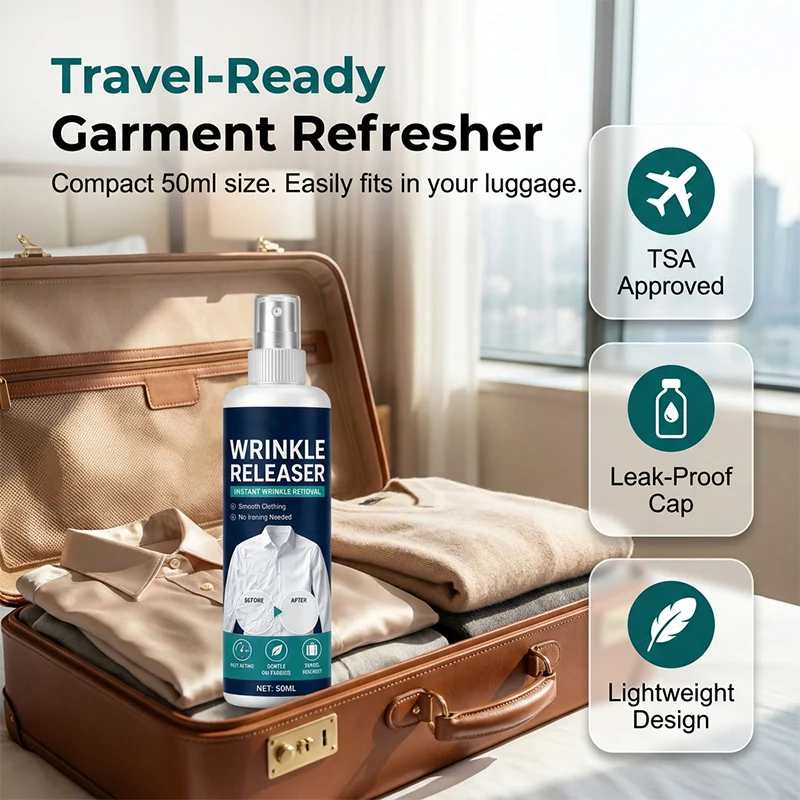 ⏰ LAST DAY: 49% OFF! 👔 Instant Wrinkle Releaser & Anti-Static Spray – No Iron Needed ✨