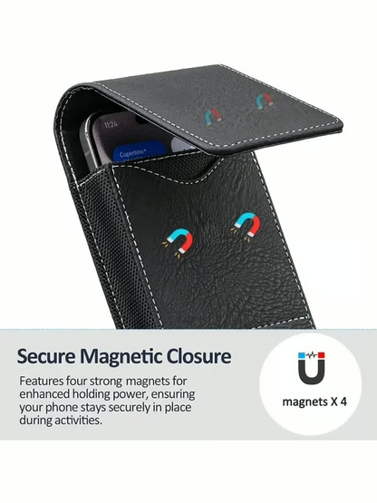 🏆 Last Day Special Price ! 🔥Premium Men's PULeather Cell Phone📱 HolsterPouch👛