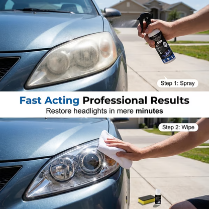 💡 Car Headlight Cleaning & Restoration Agent – Scratch Remover, UV Protection & Anti-Yellowing 🚗