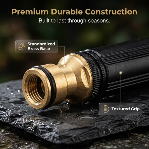 👍Heavy-duty solid brass adjustable rotating hose nozzle💦