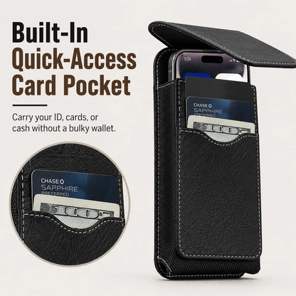 🏆 Last Day Special Price ! 🔥Premium Men's PULeather Cell Phone📱 HolsterPouch👛