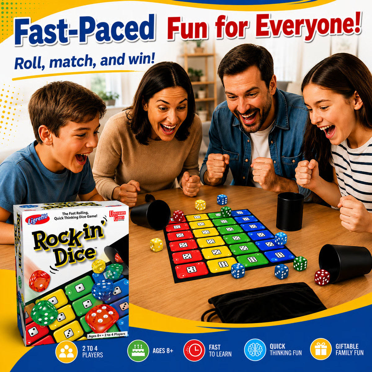 😄Ligretto Rocking Dice Game🎲
