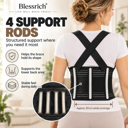 ⏳TIME-LIMITED 50% OFF！！！⏰ Support Your Back Instantly! Breathable 4-Rod Waist Support Brace