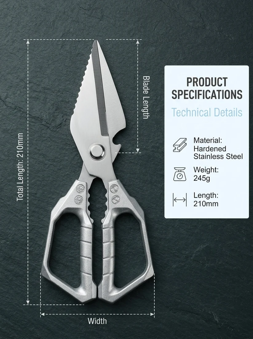⏳Limited-time 50% off⏰Multifunctional Heavy-Duty Kitchen Shears✂️🦴