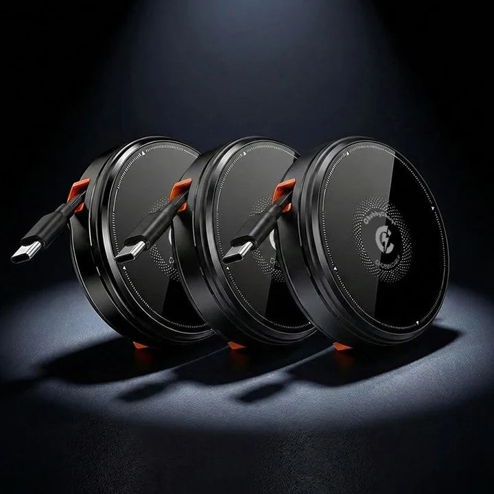 ChubbyCharge Compact - Retractable 3-in-1 Magnetic Wireless Charger & Hidden Stand