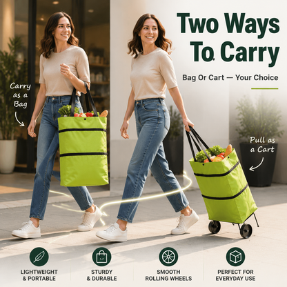 Foldable Shopping Trolley Bag – 23L Large Capacity & Lightweight Hand Truck