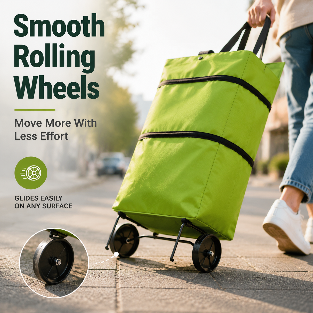 Foldable Shopping Trolley Bag – 23L Large Capacity & Lightweight Hand Truck
