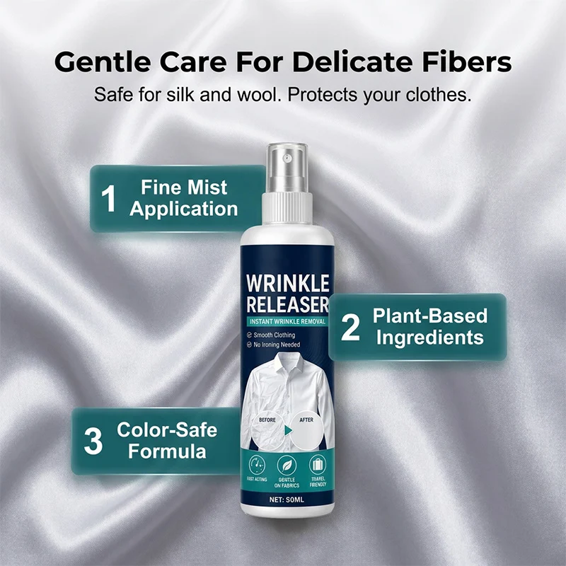 ⏰ LAST DAY: 49% OFF! 👔 Instant Wrinkle Releaser & Anti-Static Spray – No Iron Needed ✨