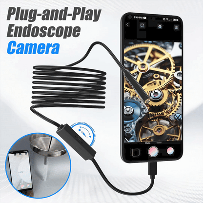 🔥LAST DAY SALE 50% OFF-🔎 Plug-and-Play Endoscope Camera - Compatible with Android & iPhone & ipad for Direct Connection