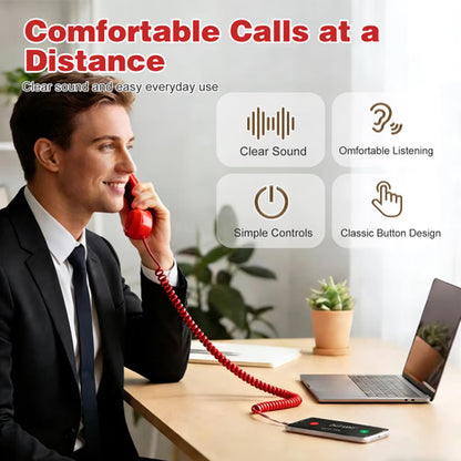 📞Retro Wired Telephone Handset for Smartphones