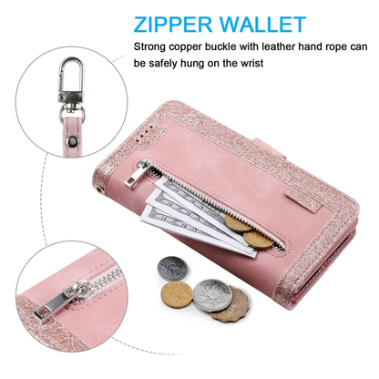 Luxury Zipper Wallet Phone Case for iPhone👛