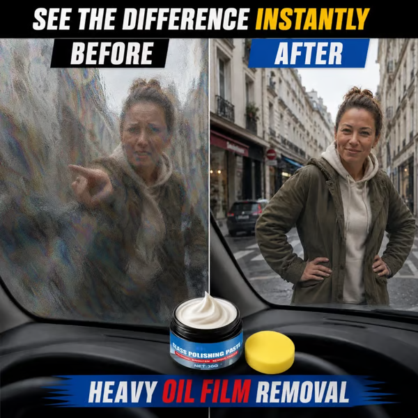 🚗Instantly clears and eliminates safety hazards. Car windshield washer fluid remover – removes glare and wiper marks, waterproof and rainproof.
