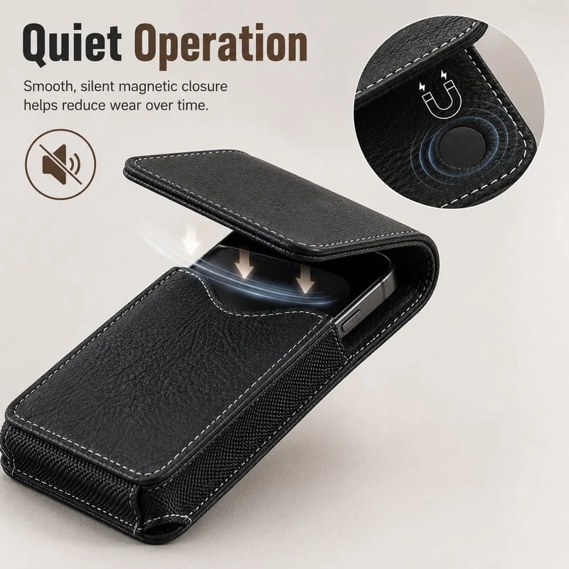 🏆 Last Day Special Price ! 🔥Premium Men's PULeather Cell Phone📱 HolsterPouch👛