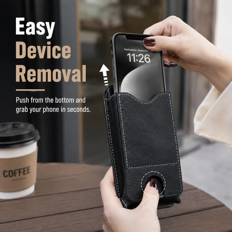 🏆 Last Day Special Price ! 🔥Premium Men's PULeather Cell Phone📱 HolsterPouch👛