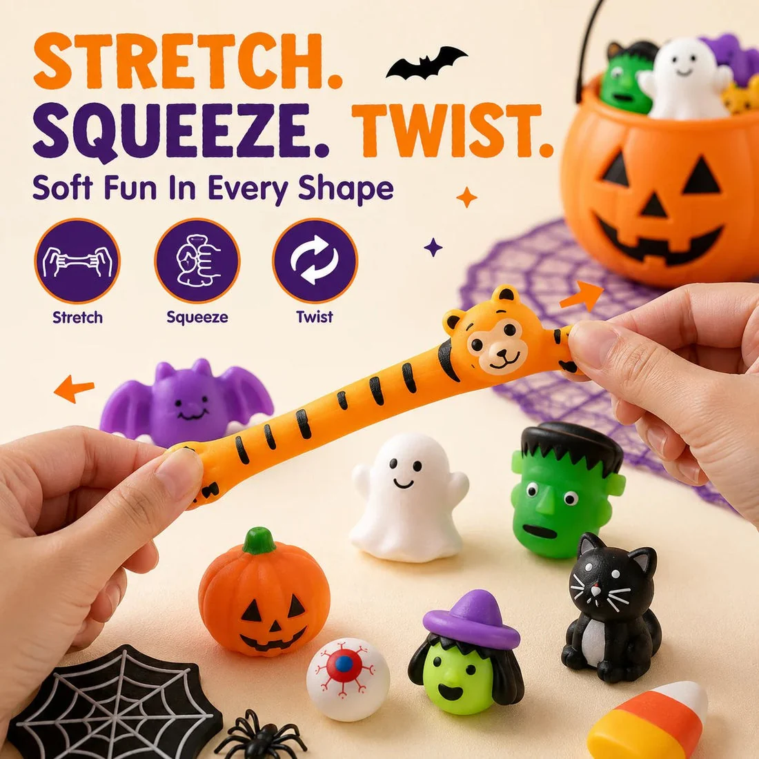 Halloween 🎃 Mega Sale: Last Day for 50% Off 🎃 30PCS Halloween Mochi Squishy Toys👻
