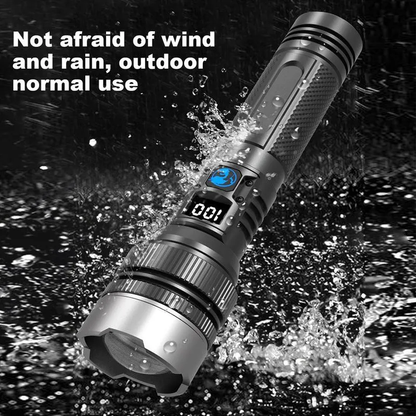 🔦High-Power Rechargeable ZoomFlashlight - 2000LM, Power Bank & DigitalBattery Display
