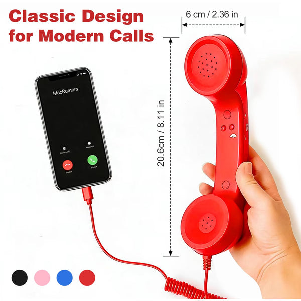 📞Retro Wired Telephone Handset for Smartphones