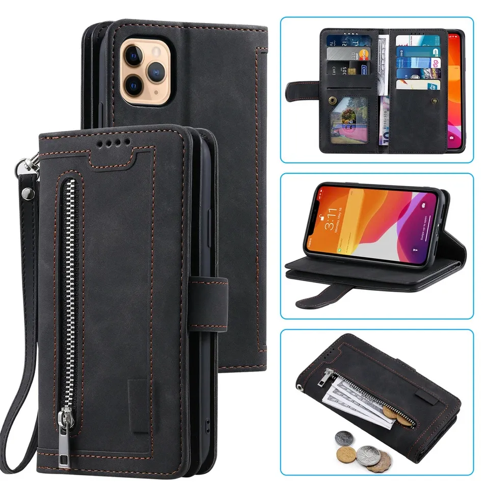 Luxury Zipper Wallet Phone Case for iPhone👛