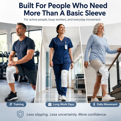 Adjustable, high-quality compression knee brace suitable for men, women, and all ages.