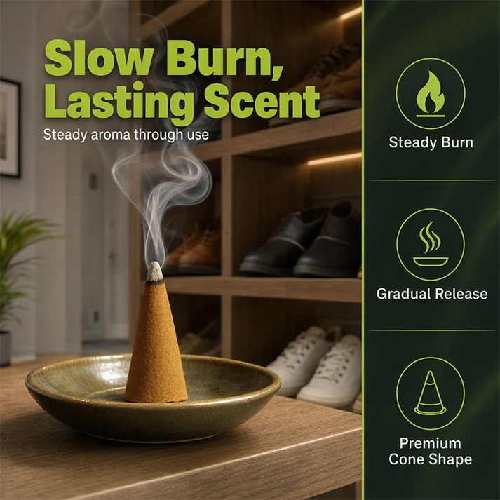 🥳HOT SALE🥳💞50K+ SOLD!Household Odor Relief Cones – ideal for damp days & enclosed spaces. Slow-burn, just-right fragrance – place in bathrooms, cabinets or porches. Instant freshness! 💚✨