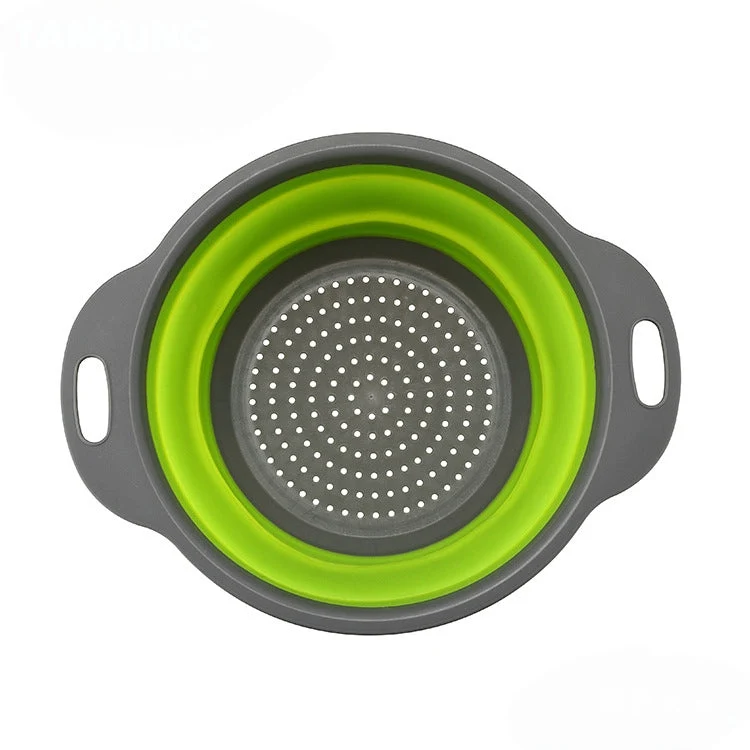 🥗3-Piece CollapsibleColander Set - Fold Flat, SaveSpace & Easily Drain🍜 Pasta,Fruits🍎 & Veggies🥦