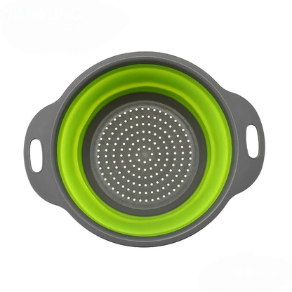 🥗3-Piece CollapsibleColander Set - Fold Flat, SaveSpace & Easily Drain🍜 Pasta,Fruits🍎 & Veggies🥦