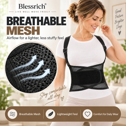 ⏳TIME-LIMITED 50% OFF！！！⏰ Support Your Back Instantly! Breathable 4-Rod Waist Support Brace