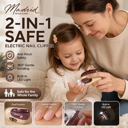 💅Safe and Practical 2-in-1 Smart Electric Nail Clipper and Polisher