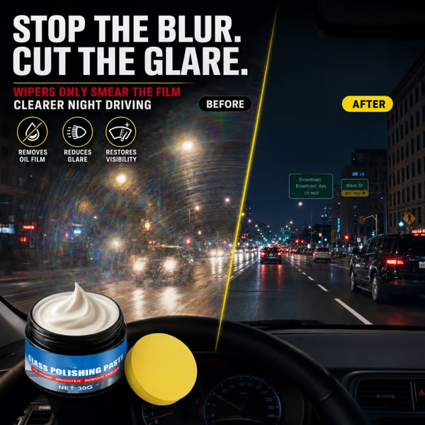 🚗Instantly clears and eliminates safety hazards. Car windshield washer fluid remover – removes glare and wiper marks, waterproof and rainproof.