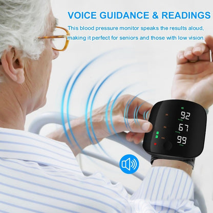USB-C Rechargeable Wrist Blood Pressure Monitor Convenient & Modern Power