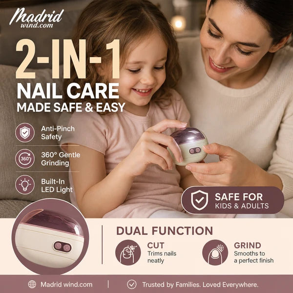💅 2-in-1 Electric Nail Clipper & Smoother 🌟