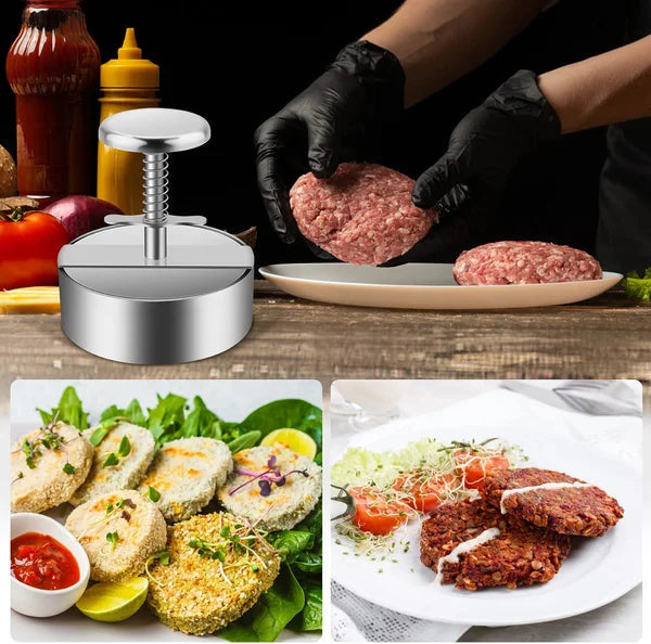🎁2026 New Arrivals 50% OFF💥Meat Press for Burgers – 304 Food-Grade Stainless Steel – Non-Stick, Rust-Resistant – Dishwasher Safe – Perfect for Parties! 🛡️💨