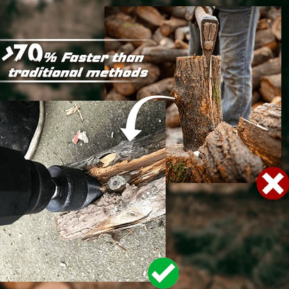 🥳2026 HOT SALE🥳💞50K+ SOLD!🔧✅The Professional Upgrade for Firewood Prep. Durable Drill Set Makes Quick Work of Logs. 🛠️⚡