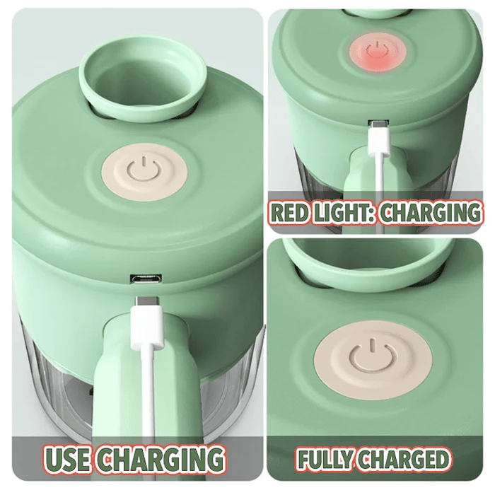 5-in-1 Electric Vegetable Chopper — Cordless Food Processor with Cleaning Brush