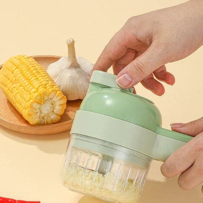 5-in-1 Electric Vegetable Chopper — Cordless Food Processor with Cleaning Brush