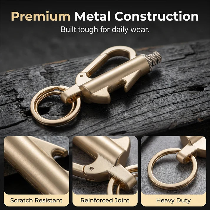 🥳2026 HOT SALE🥳💞50K+ SOLD!🔥🍾 50% OFF! Multifunctional Permanent Match Keychain – Windproof match + bottle opener + carabiner, premium zinc alloy. Light, compact & ready! 🗝️✨