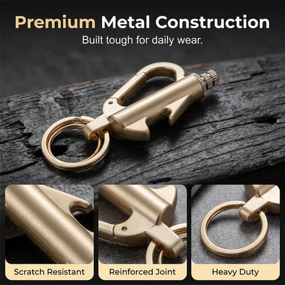🥳2026 HOT SALE🥳💞50K+ SOLD!🔥🍾 50% OFF! Multifunctional Permanent Match Keychain – Windproof match + bottle opener + carabiner, premium zinc alloy. Light, compact & ready! 🗝️✨