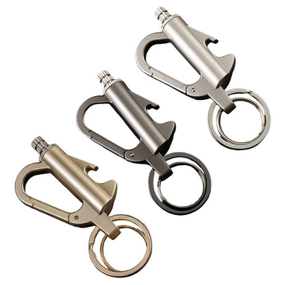 🥳2026 HOT SALE🥳💞50K+ SOLD!🔥🍾 50% OFF! Multifunctional Permanent Match Keychain – Windproof match + bottle opener + carabiner, premium zinc alloy. Light, compact & ready! 🗝️✨