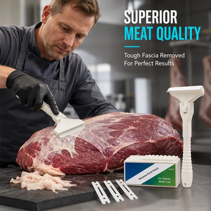 🥩🔥 50% OFF! Stainless Steel Meat Scraper – Easy Fat & Fascia Removal Tool for Beef & Pork 🔪