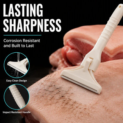 🥩🔥 50% OFF! Stainless Steel Meat Scraper – Easy Fat & Fascia Removal Tool for Beef & Pork 🔪